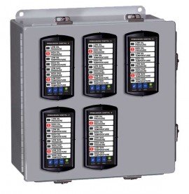 Precision Digital PDA2705-V Steel NEMA 4 Vertical Enclosure, 13.5 x 12.9 x 6in, 5 Cutouts-