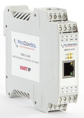 ProComSol HMUX-4-DS HART Multiplexer, 4 channels, dual Speed-