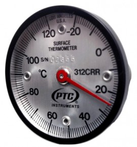 PTC Instruments 312CRR Magnetic Rail Surface Thermometer, -20 to 120&amp;deg;C-