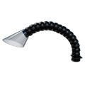 QUATRO AA006 Bras antistatique noir avec hotte &amp;agrave; fum&amp;eacute;e transparente et soupape coulissante, montage sur unit&amp;eacute;-
