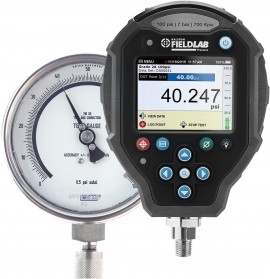 Ralston FLP1-GF-QM FieldLab Digital Pressure Calibrator with male quick-test bottom connection, 30 psi-