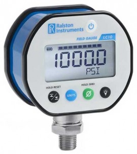 Ralston LC10-GL2M Pressure Gauge, 300 psi, 0.25&quot; male NPT bottom connection-