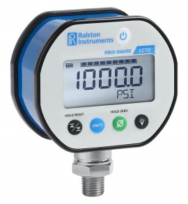 Ralston LC10-GP2M LC10 Pressure Gauge, 1,000 psi/70 bar/7 MPa, 0.25&quot; male NPT bottom connection-