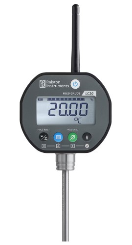 Ralston Field Gauge LC20-TA Digital Probe Thermometer with Bluetooth, -22 to 302&amp;deg;F, &amp;Oslash;&amp;frac14;&amp;quot;-