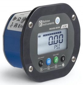 Ralston LC30-GV2M-00-00 Panel-Mounted Pressure Gauge, 10,000 psi, 0.25&quot; male NPT back connection-