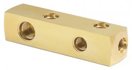 Ralston QTCM-0016 QTCM Calibration Manifold Body, brass-