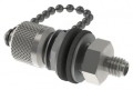 Ralston QTFT-HTSB-1T Female Tube Fitting x Male Quick-Test Fitting with cap and chain, 0.13&quot;-