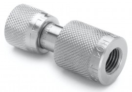 Ralston QTHA-2FSA-AN-QD Female 37&amp;deg; Flare (AN/JIC -04) x Female Quick-Test Adapter, 0.25", stainless steel-