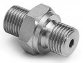 Ralston QTHA-2MS0-RS G Male BSPP (ISO 228/1) x Male Quick-Test Adapter, 0.25", stainless steel-