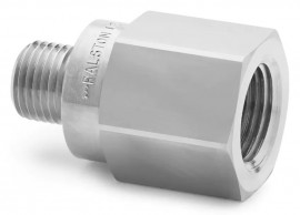 Ralston QTHA-3FS1 Female NPT x Male Quick-Test Adapter with check-valve, 0.38&quot;, stainless steel-