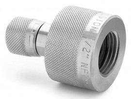 Ralston QTHA-4FSA-QD Female NPT Quick-Connect x Female Quick-Test Adapter, 0.5", stainless steel-