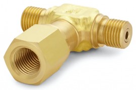 Ralston QTHA-HSTB-2F Raccord en t&amp;eacute; de d&amp;eacute;rivation en laiton, passage Quick-Test m&amp;acirc;le x passage Quick-Test m&amp;acirc;le x 6.35 mm NPT femelle-