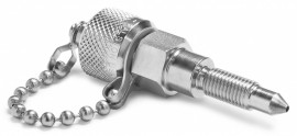 Ralston XTFT-FRS0 Raccord pour transmetteur DP UNF x Quick-Test XT m&amp;acirc;le avec capuchon et cha&amp;icirc;ne, 7.87 mm &amp;agrave; 24, acier-