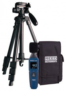 REED R1620-KIT2 Data Logging Sound Level Meter with Tripod and Carrying Case-