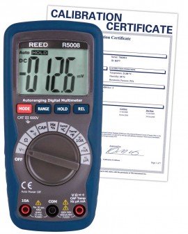 REED R5008 Compact Digital Multimeter with Temperature,  -