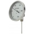 REOTEMP LL Adjustable Angle Bimetal Thermometer, 3&amp;quot; dial, 0 to 200&amp;deg;F/-10 to 90&amp;deg;C-
