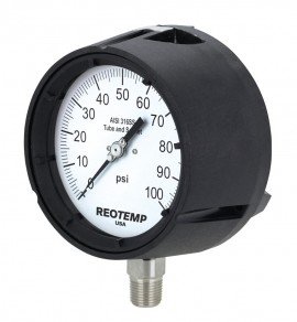 REOTEMP PT45 Industrial Process Gauge, 4.5&amp;quot; dial, 0 to 200 psi-