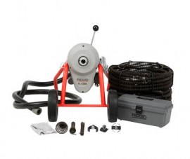 RIDGID 27592 K-1500A SE Sectional Drain Cleaning Machine with tool and cable kit, 230 V, 50/60 HZ-