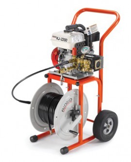 RIDGID 63882 KJ-2200-C Engine-Powered Water Jetter with H-30 Cart-
