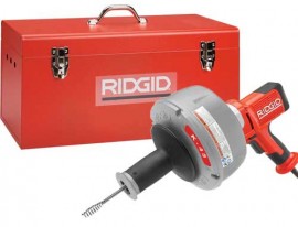 RIDGID K-45-1 Sink Machine with Carrying Case, 115V, Manual-