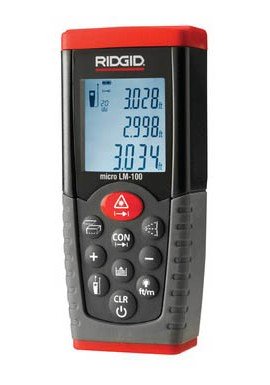 RIDGID micro LM-100 Laser Distance Meter, 164ft. (50m) Range-