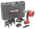 RIDGID RP 350 Ensemble d&#039;outil de compression pistolet standard avec m&amp;acirc;choires ProPress 12.7 &amp;agrave; 25.4 mm, 7 200 lb force du v&amp;eacute;rin-