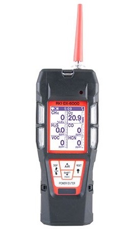 RKI GX-6100 pour H2S avec lot de piles Li-Ion et chargeur 115 V CA-