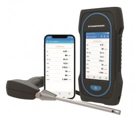 Sauermann Si-CA 130 Series Combustion Analyzer Kit with O₂, CO, and Low NO sensors, 12" probe, ABS case-