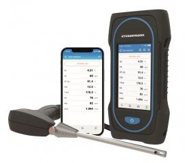 Sauermann Si-CA 130 Series Combustion Analyzer Kit with O₂, CO, upgradeable to NO or NO low, 12" flexible probe, vinyl case-