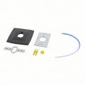 Schneider Electric 22-021 Universal Drywall Mounting Kit, includes 3-1/2 x 3-1/2" black plate, 20-693 tubing, and thermostat mounting plates-