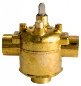 Schneider Electric VS3213 Erie PopTop Steam Control Valve, 1/2", 3-way, sweat, 4CV, brass-