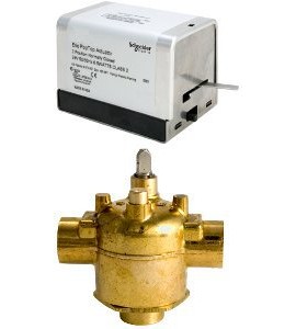 Schneider Electric VT3212G13A020 Erie PopTop General Control Valve with Actuator, 1/2", 3-way, sweat, 3CV, brass-