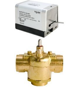 Schneider Electric VT3223G13A020 Vanne de r&amp;eacute;gulation g&amp;eacute;n&amp;eacute;rale Erie PopTop avec actionneur, 12.7 mm, 3 voies, NPT, 4CV, laiton-