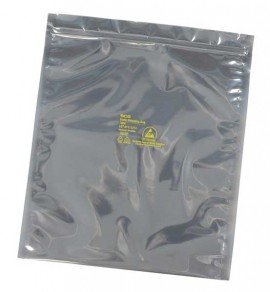 SCS 3001418 1000 Series Metal-In Static Shielding Bags with Zipper, 14 x 18&quot;, 100-Pack-