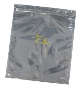 SCS 300424 1000 Series Metal-In Static Shielding Bags with Zipper, 4 x 24&quot;, 100-Pack-