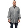 SCS 770025 Smock Jacket with Knitted Cuffs, Gray, 2XLarge-