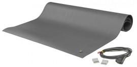 SCS 8860 8800 Series 2-Layer Rubber Mat Roll, Gray, 0.065&amp;quot; x 36&amp;quot; x24'-