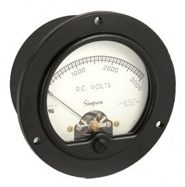 Simpson 04230 Round Analog Panel Meter, 0 to 200, 2.5&amp;quot;-
