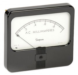Simpson 35024 Rectangular Analog Panel Meter, 4 to 20 mA, 4.5&amp;quot;-