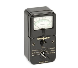 Simpson 372-3 Ohmmeter, 6 resistance ranges-