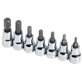 SK Tools 19723 Ensemble de douilles &amp;agrave; embout hexagonal, prise SAE 3/8&amp;quot;, lot de 7-
