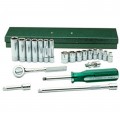 SK Tools 4921 Socket Set, 1/4" drive, 21-pack-