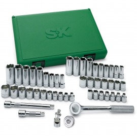 SK Tools 94549 Ensemble de douilles, prise 3/8&amp;quot;, lot de 49-