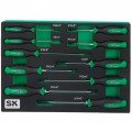 SK Tools SK01460 Combination Screwdriver Set, 10-pack, magnetic-