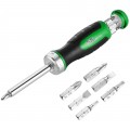 SK Tools SK02017 Tournevis &amp;agrave; cliquet r&amp;eacute;versible, 7-en-1, poign&amp;eacute;e coussin&amp;eacute;e-