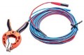 Sonel WAPRZ010DZBKEL Double-Wire Test Lead, 33&#039;, Kelvin crocodile clip/banana plug-