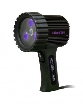 Spectroline NDT UV-365ES/20 uVision 365 Fanless LED UV-A Inspection Lamp with 20&#039; Cable, 4700 &amp;mu;W/cm&lt;sup&gt;2&lt;/sup&gt;-