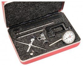 Starrett 196A5Z Universal Back Plunger Dial Indicator with attachments and case, 0 to 50 to 0, 0.001&quot; graduation-