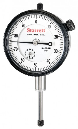 Starrett 25-441J Dial Indicator, 0 to 1&amp;quot; range, 0 to 100 reading-