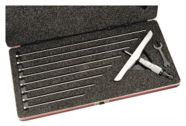 Starrett 445DZ-9RL Depth Micrometer, 0 to 9&amp;quot;, 9 rods-